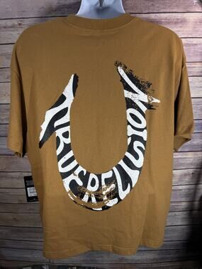 True Religion Tan Shirt Size Small ---24x27 Fits XL----- NEW